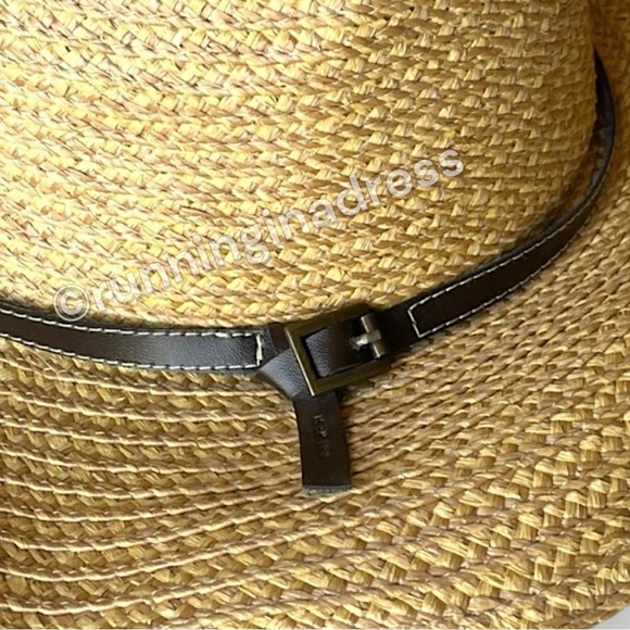 Nine West Packable Wire Brim Straw Sun Hat - Picture 8 of 10